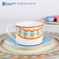 Pretty Looking New Pattern Fine Bone China Modern Design Geschirr Set, Englisch China Geschirr